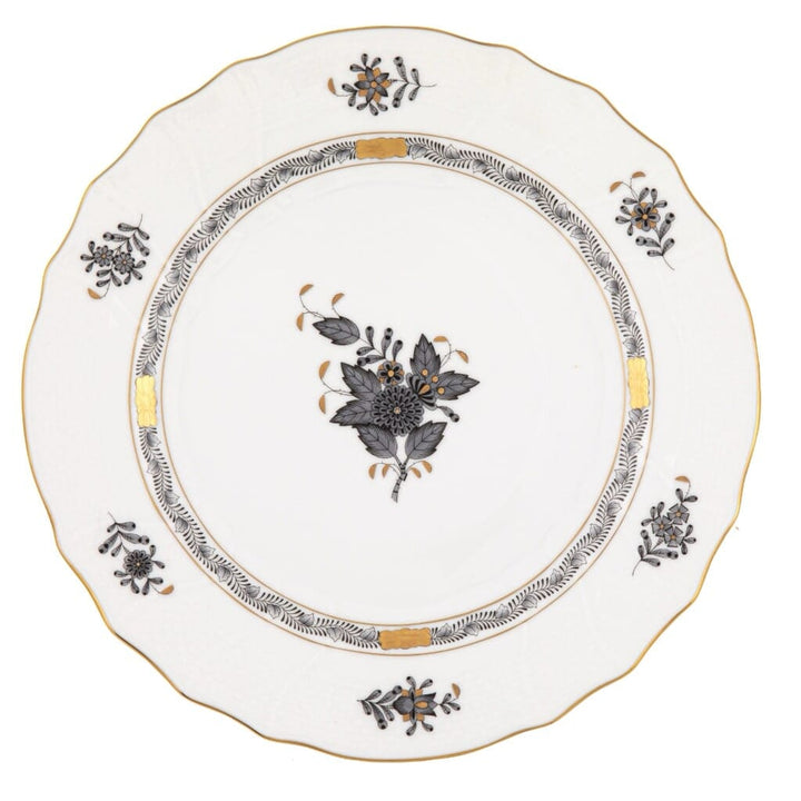 Herend Chinese Bouquet Dinner Plate Dinnerware Herend Black 