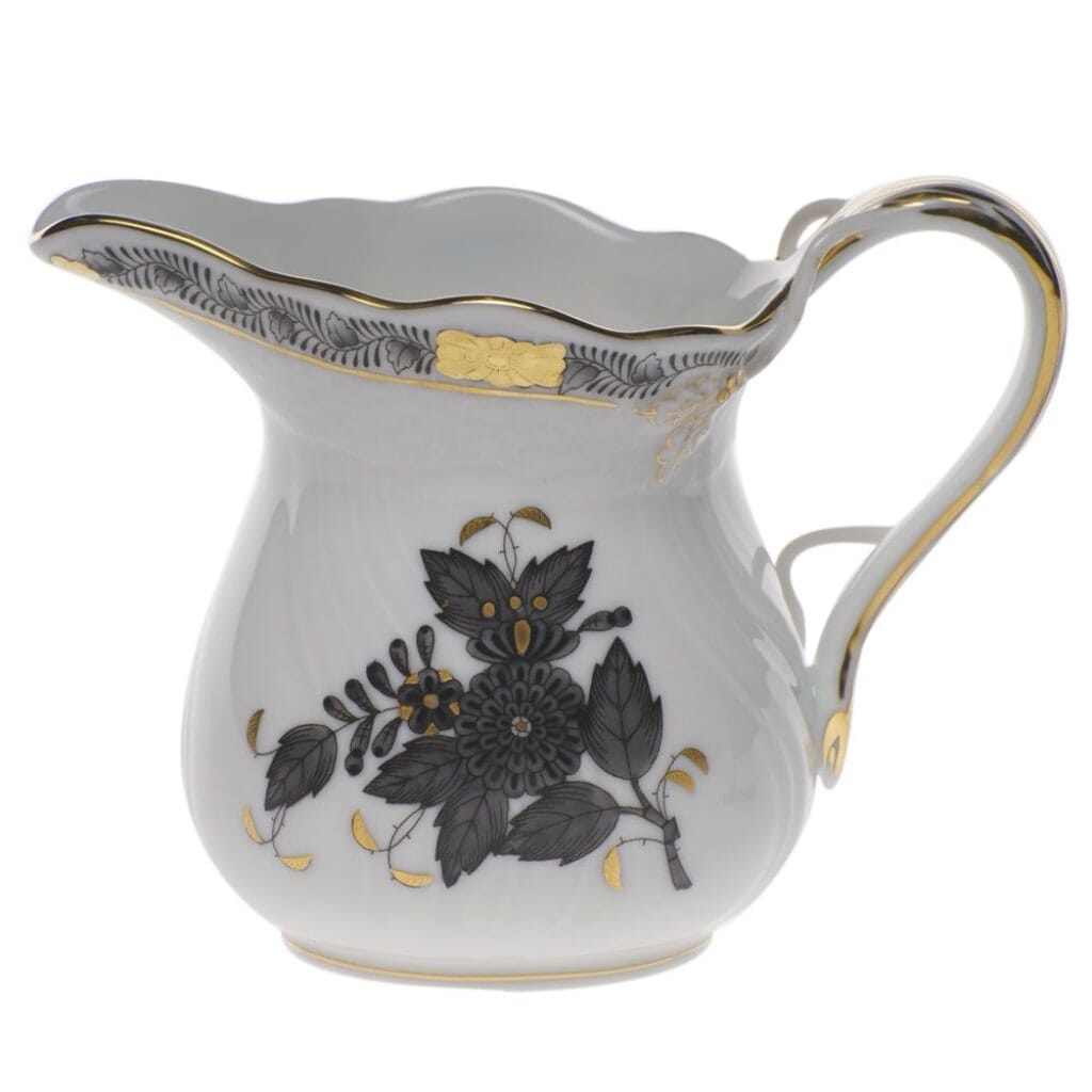 Herend Chinese Bouquet Creamer - 6 oz. Dinnerware Herend Black