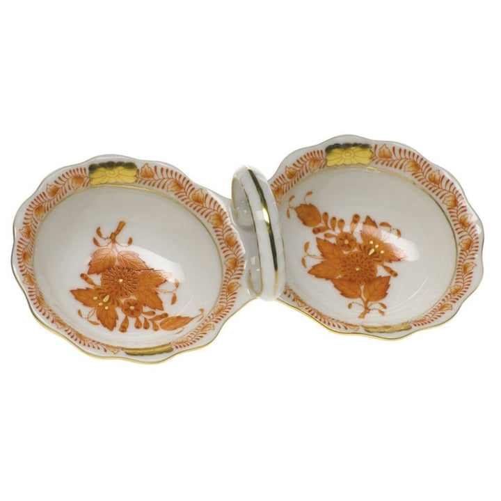 Herend Chinese Bouquet Twin Salt Dinnerware Herend Rust 