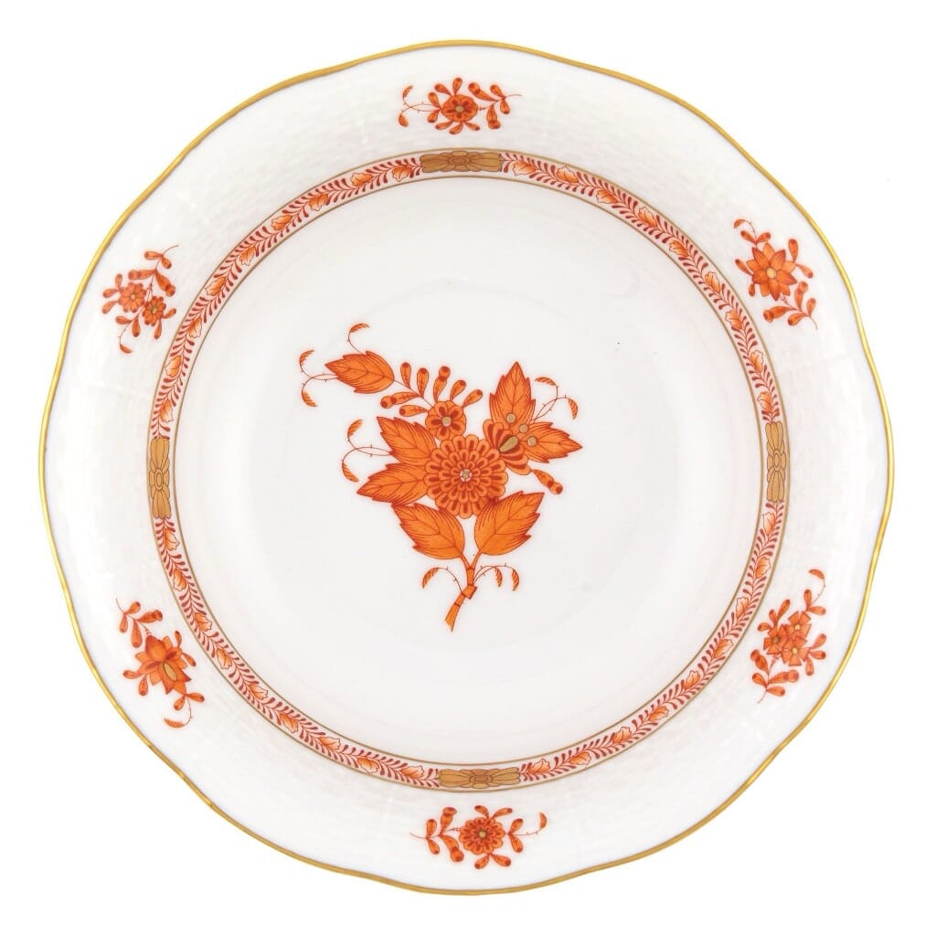 Herend Chinese Bouquet Oatmeal Bowl Dinnerware Herend Rust 