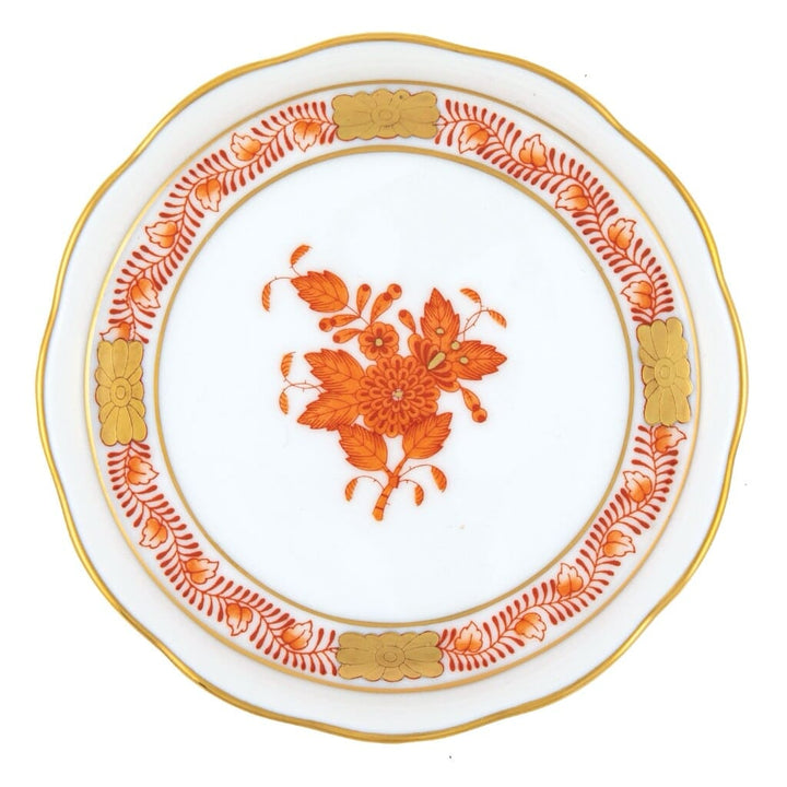 Herend Chinese Bouquet Coaster Dinnerware Herend Rust 