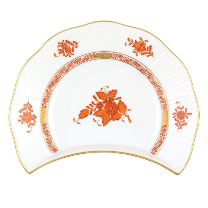 Herend Chinese Bouquet Crescent Salad Dinnerware Herend Rust 