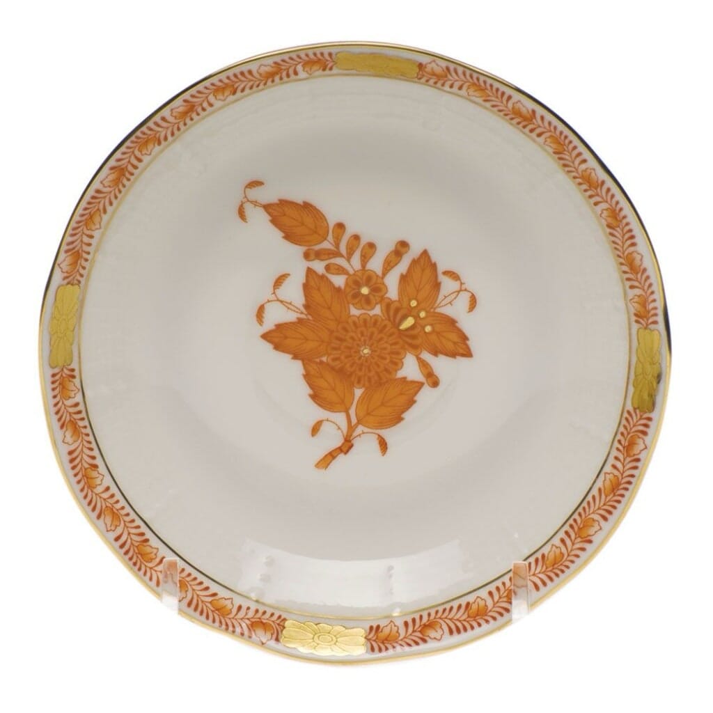 Herend Chinese Bouquet After Dinner Saucer Dinnerware Herend Rust 