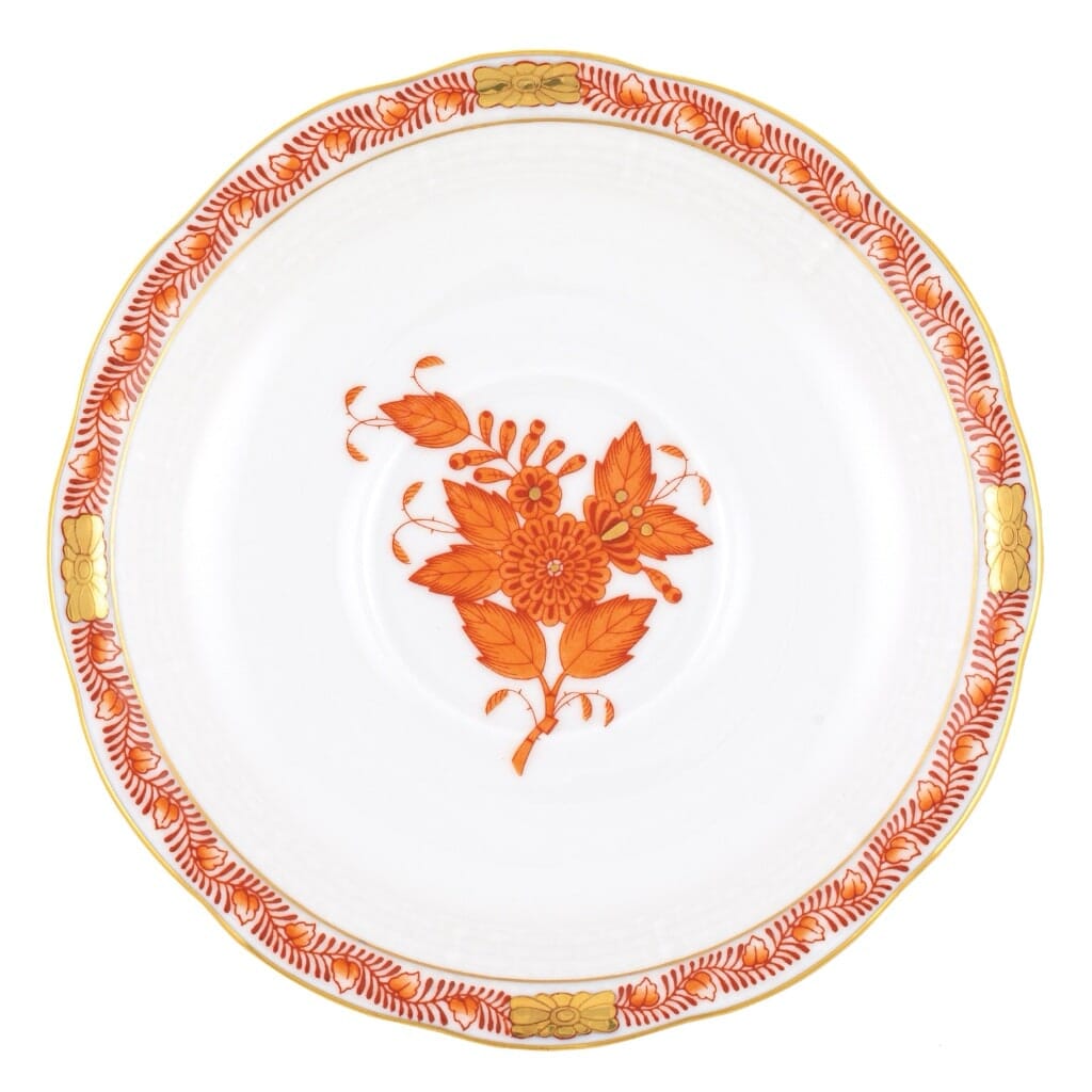 Herend Chinese Bouquet Tea Saucer Dinnerware Herend Rust 