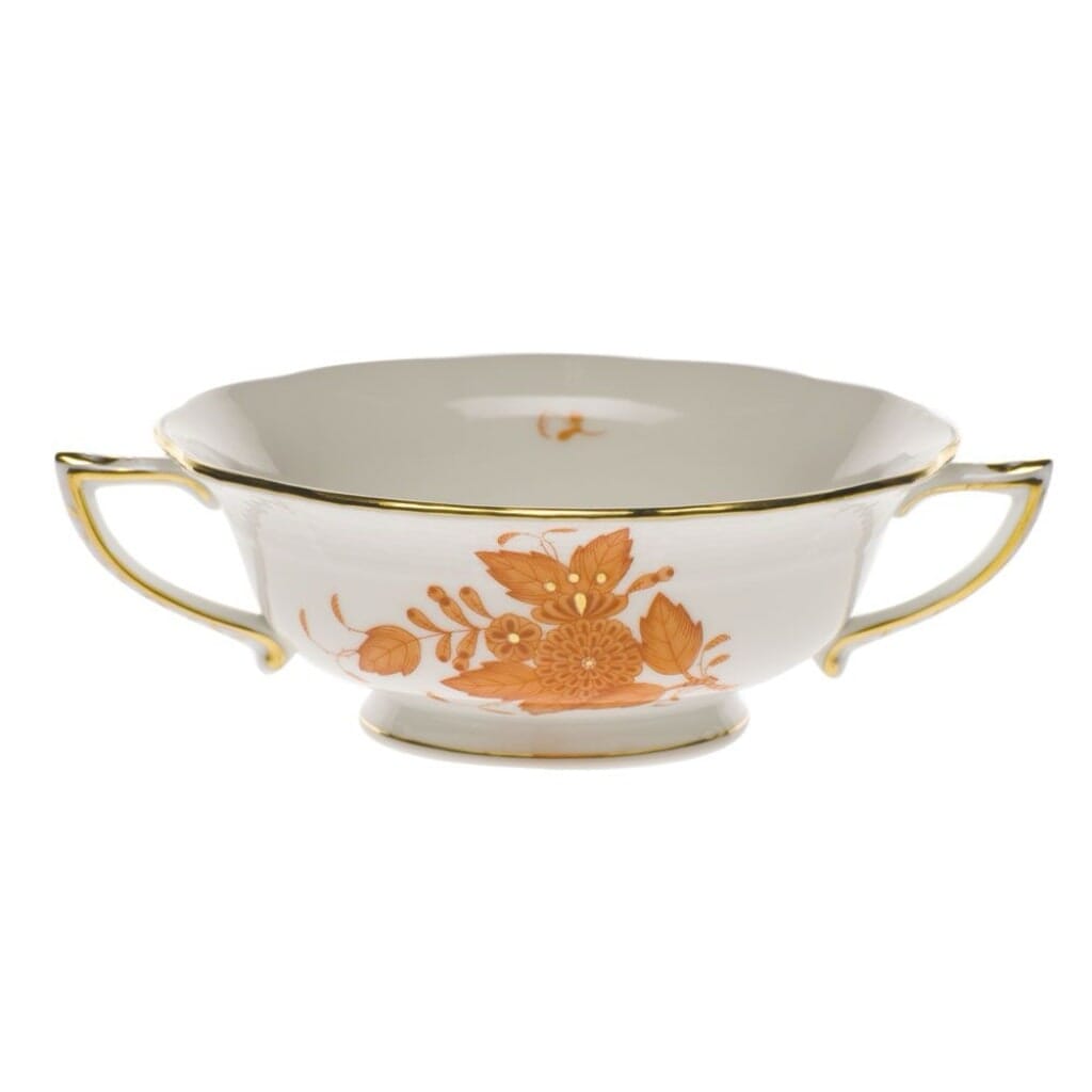 Herend Chinese Bouquet Cream Soup Cup Dinnerware Herend Rust 