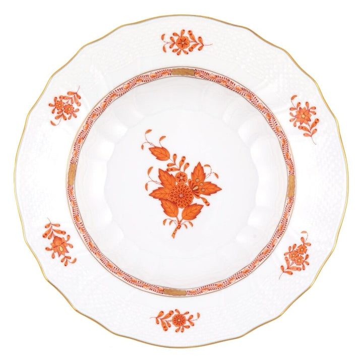 Herend Chinese Bouquet Rim Soup Dinnerware Herend Rust 