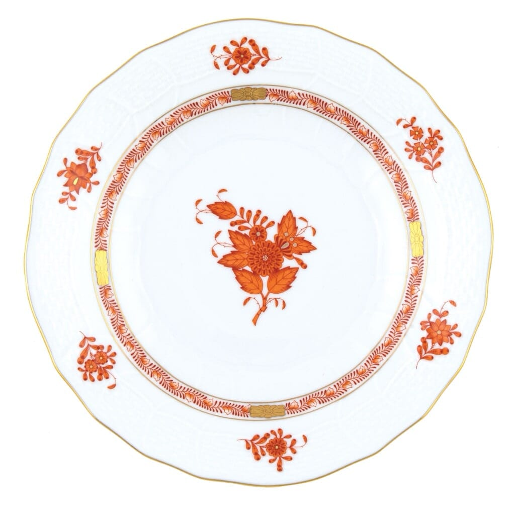Herend Chinese Bouquet Dessert Plate Dinnerware Herend Rust 