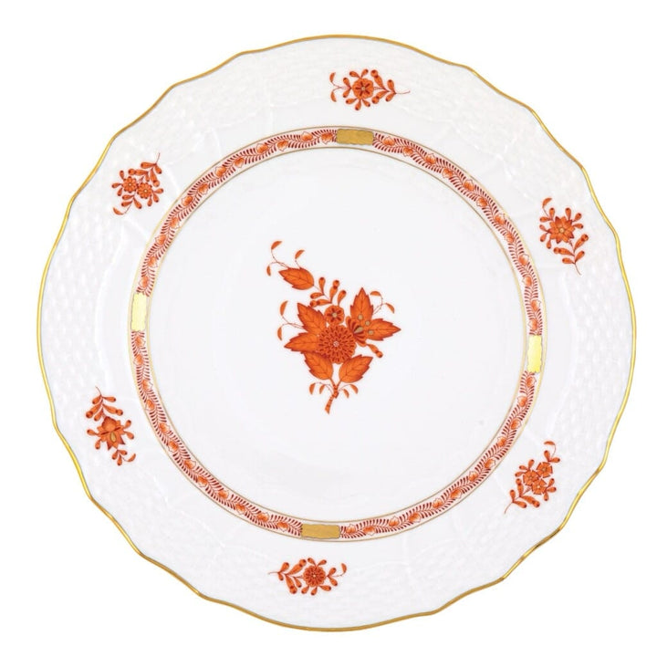 Herend Chinese Bouquet Service Plate Dinnerware Herend Rust 