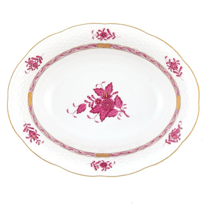 Herend Chinese Bouquet Oval Vegetable Dish Dinnerware Herend Raspberry 