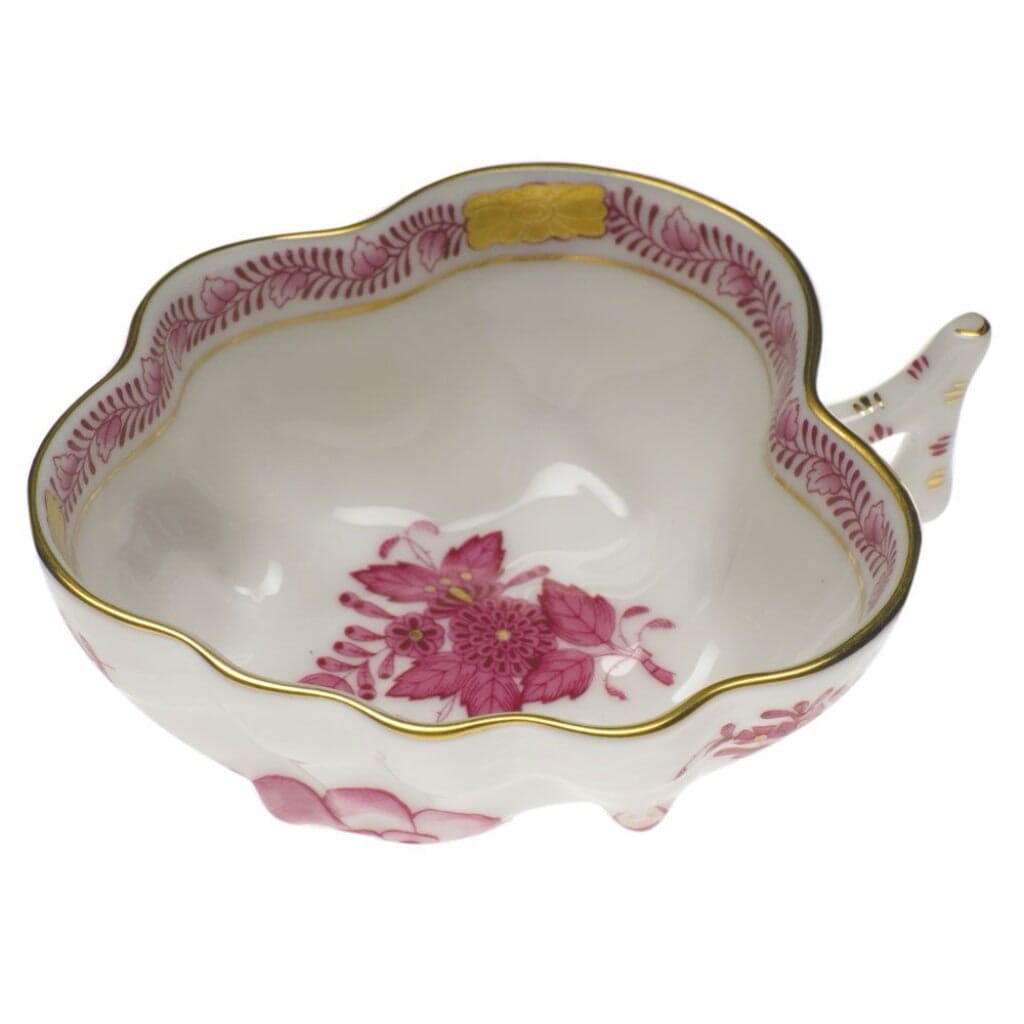 Herend Chinese Bouquet Deep Leaf Dish Dinnerware Herend Raspberry 