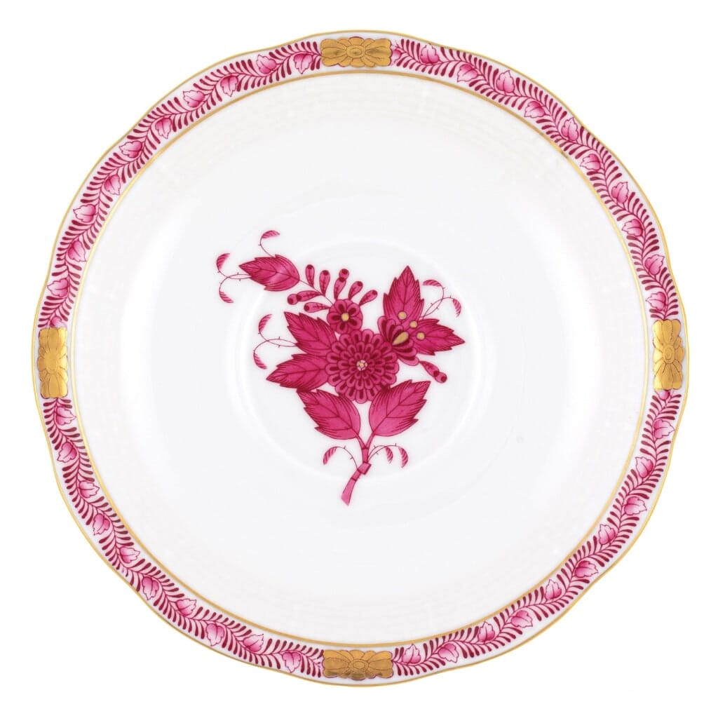 Herend Chinese Bouquet Tea Saucer Dinnerware Herend Raspberry 