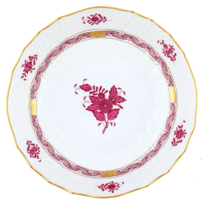 Herend Chinese Bouquet Scalloped Dinner Bowl Dinnerware Herend Raspberry 