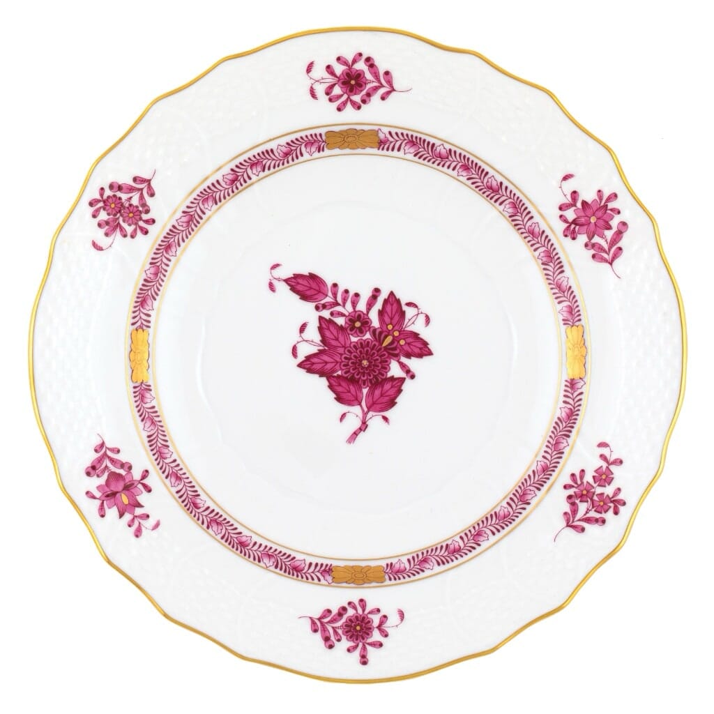 Herend Chinese Bouquet Salad Plate Dinnerware Herend Raspberry 