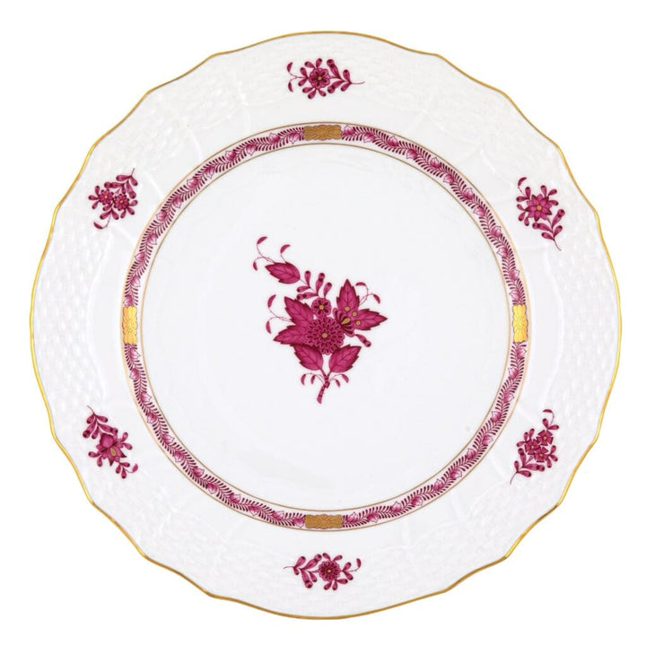 Herend Chinese Bouquet Service Plate Dinnerware Herend Raspberry 