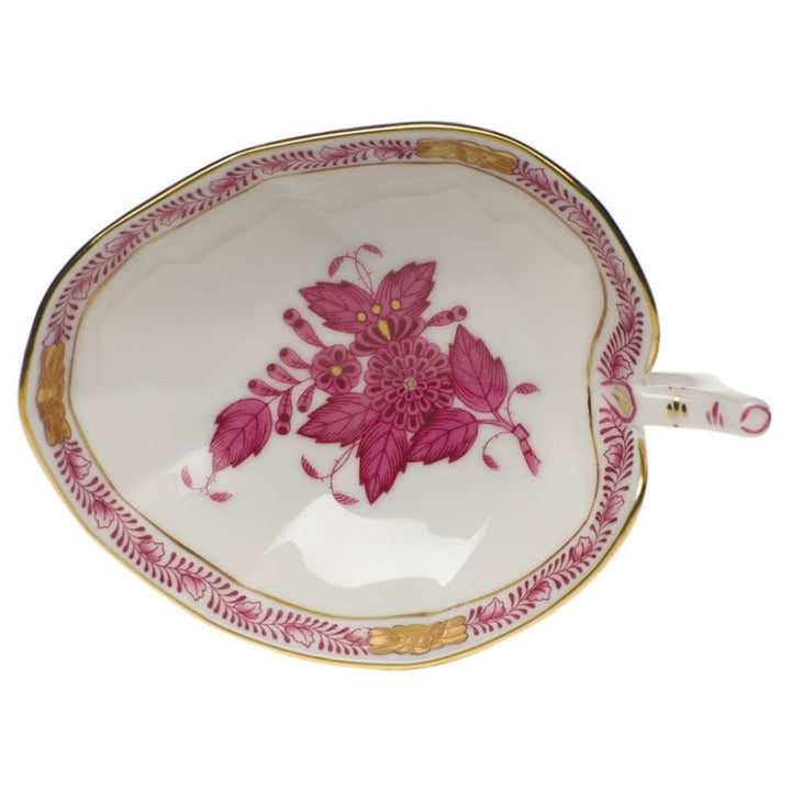Herend Chinese Bouquet Leaf Tray Trays Herend Raspberry 