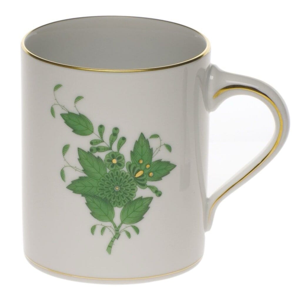 Herend Chinese Bouquet Coffee Mug Dinnerware Herend Green 