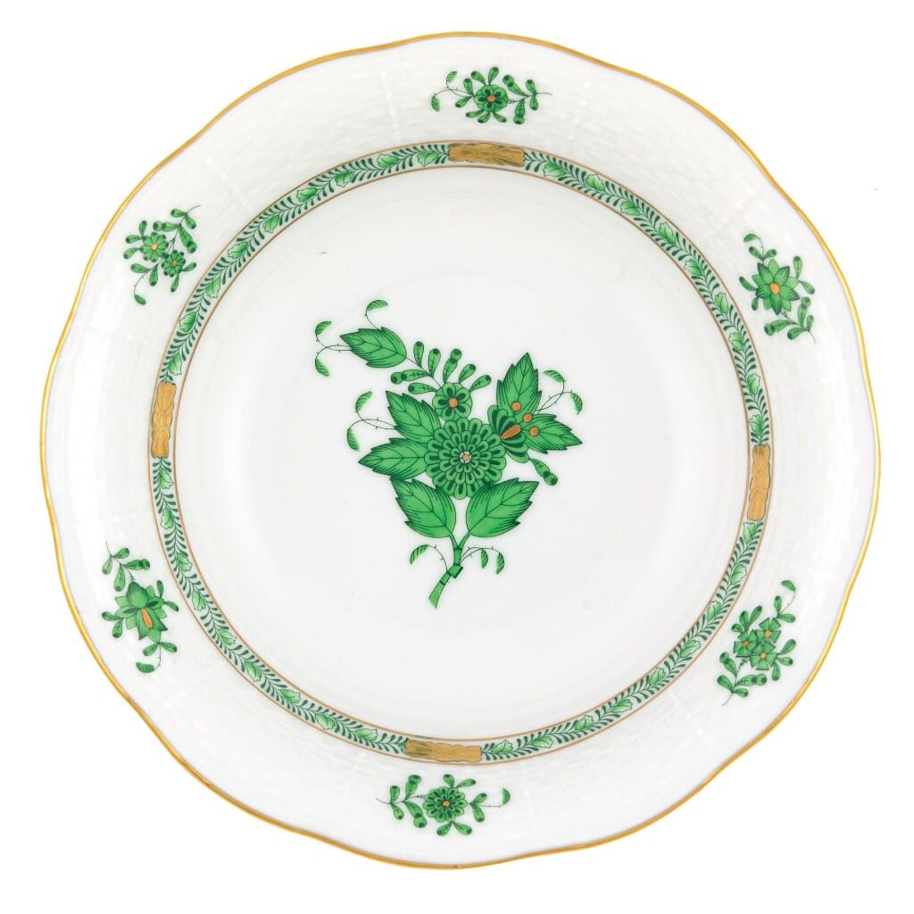 Herend Chinese Bouquet Oatmeal Bowl Dinnerware Herend Green 