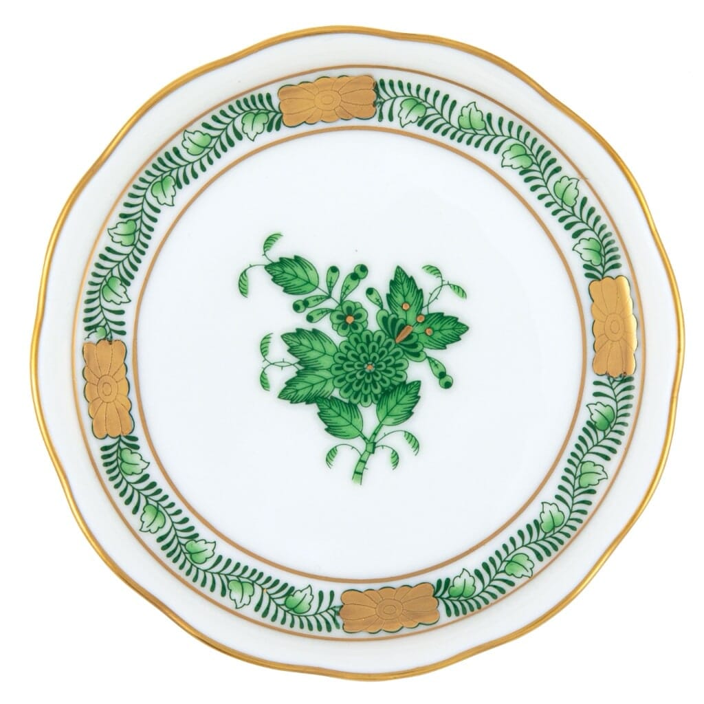 Herend Chinese Bouquet Coaster Dinnerware Herend Green 