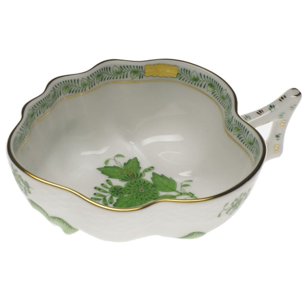 Herend Chinese Bouquet Deep Leaf Dish Dinnerware Herend Green 