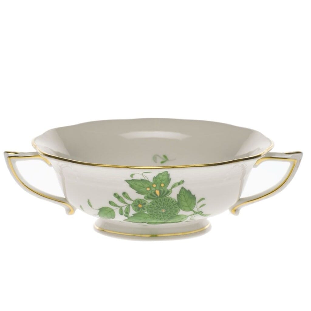 Herend Chinese Bouquet Cream Soup Cup Dinnerware Herend Green 
