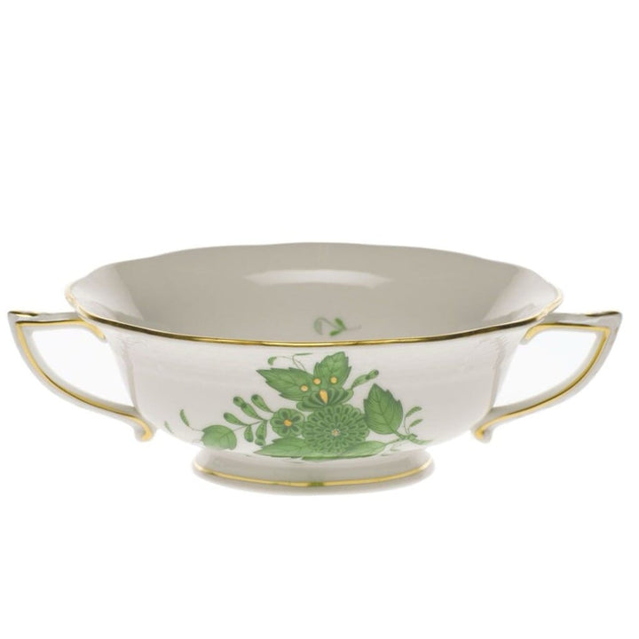 Herend Chinese Bouquet Cream Soup Cup Dinnerware Herend Green 