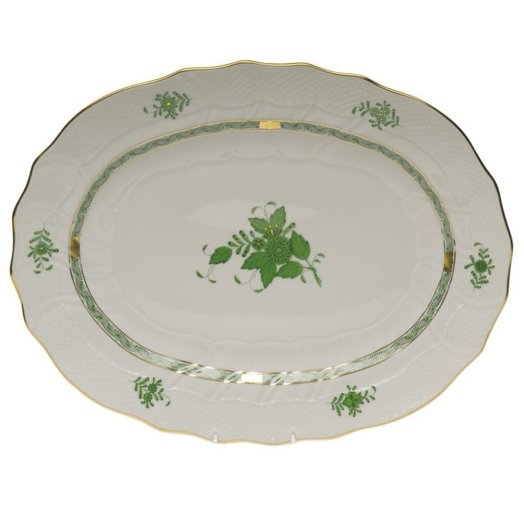 Herend Chinese Bouquet Platter Platters Herend Green 