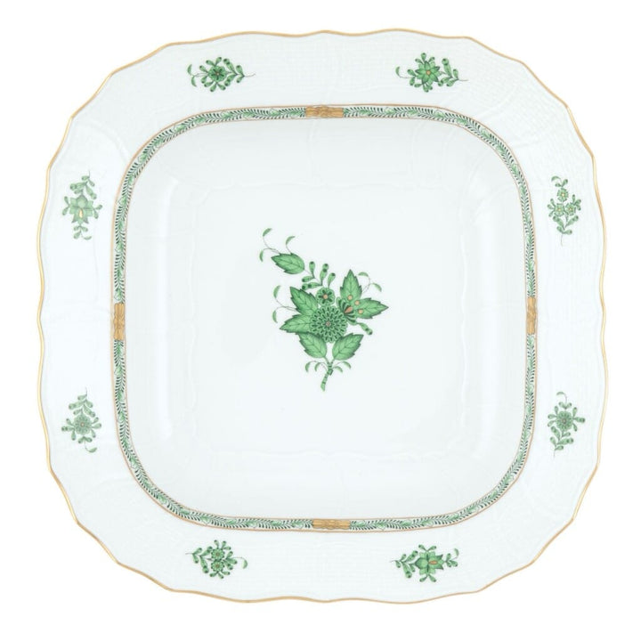 Herend Chinese Bouquet Square Fruit Dish Dinnerware Herend Green 