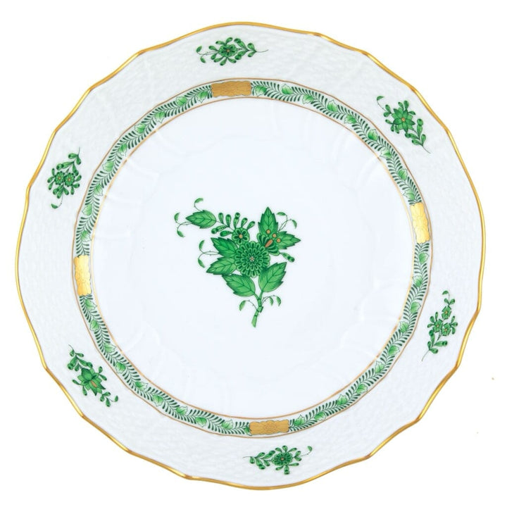 Herend Chinese Bouquet Scalloped Dinner Bowl Dinnerware Herend Green 