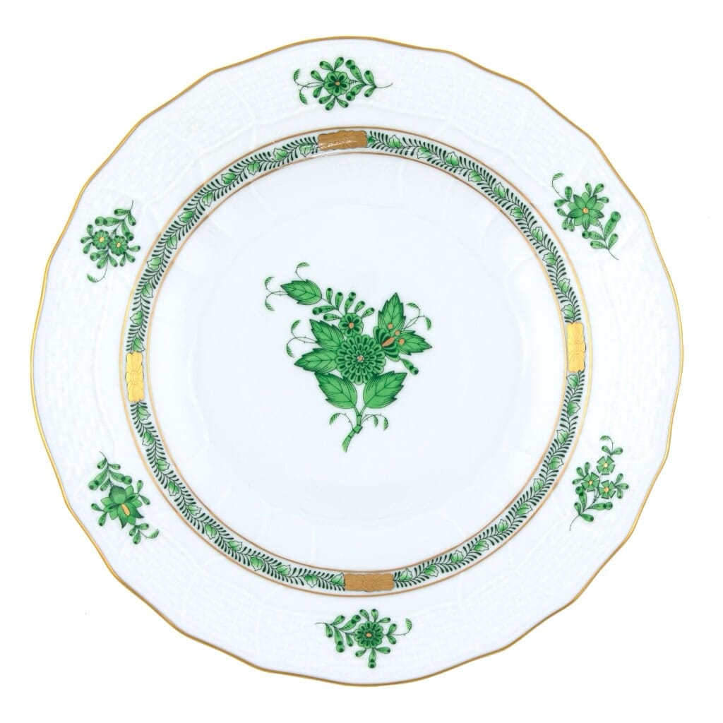 Herend Chinese Bouquet Dessert Plate Dinnerware Herend Green 