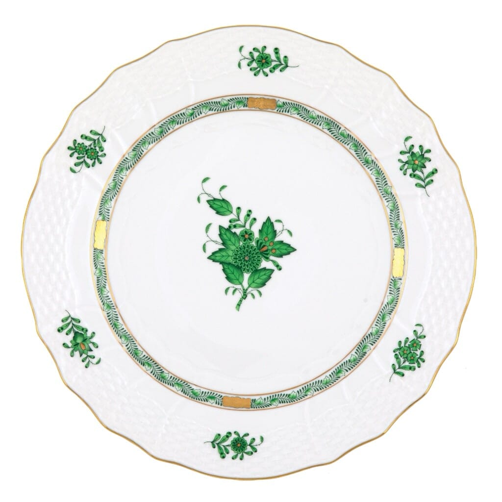 Herend Chinese Bouquet Service Plate Dinnerware Herend Green 