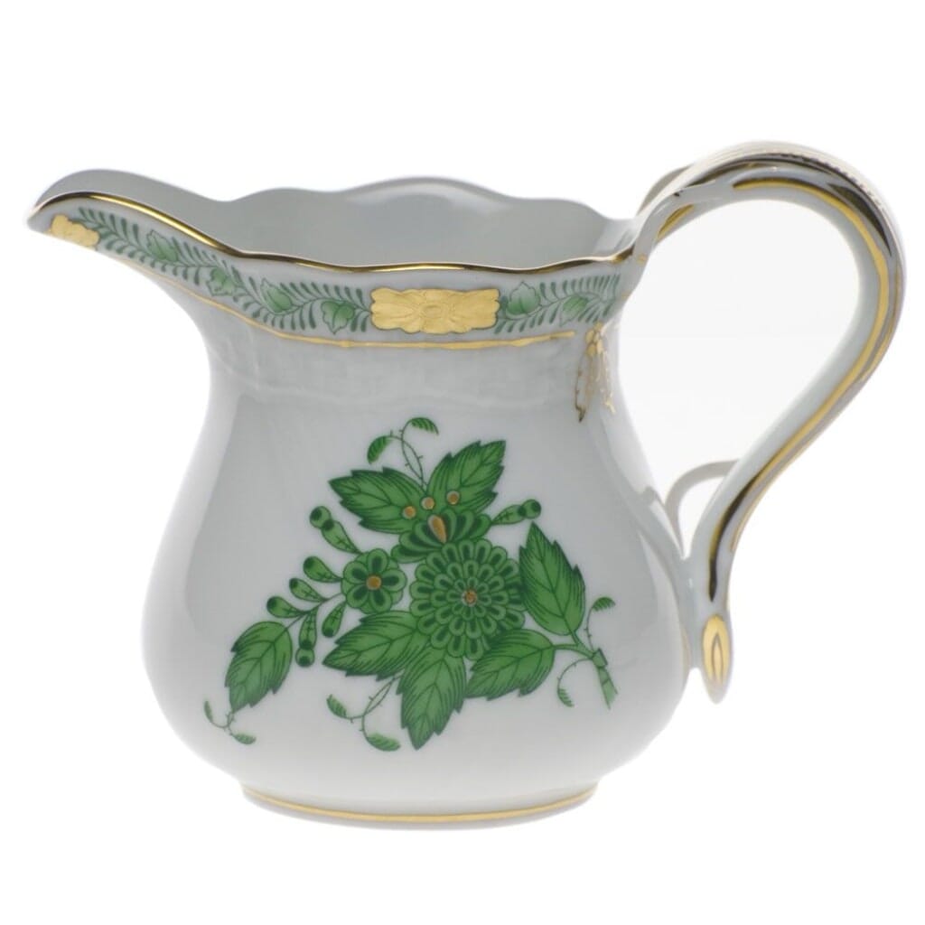 Herend Chinese Bouquet Creamer - 4 oz. Dinnerware Herend Green