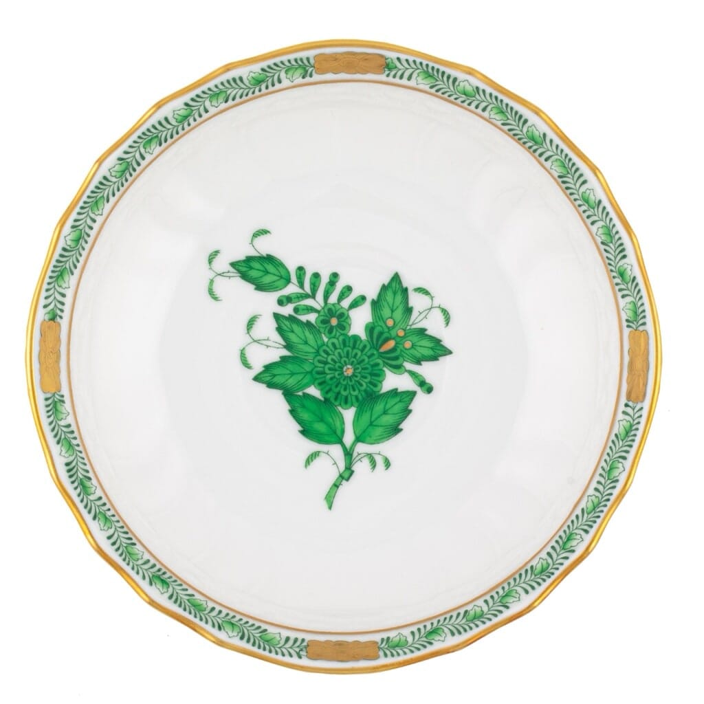 Herend Chinese Bouquet Canton Saucer Dinnerware Herend Green 