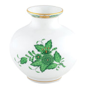Herend Round Vase Vases Herend Chinese Bouquet Green 