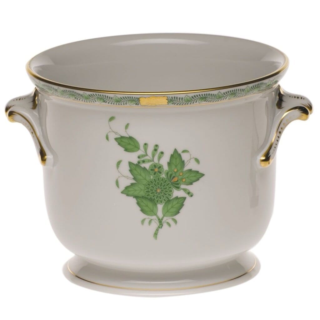 Herend Chinese Bouquet Small Cachepot Dinnerware Herend Green 