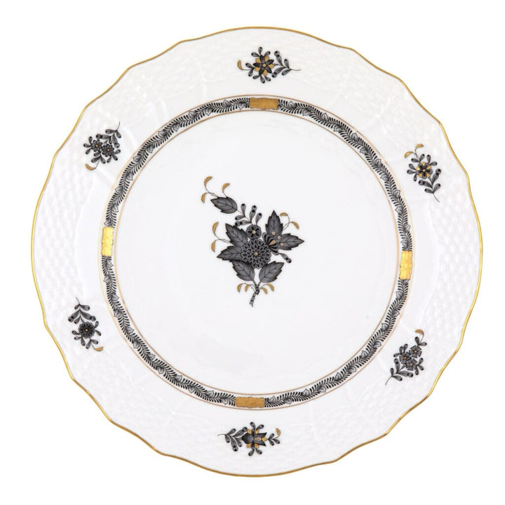 Herend Chinese Bouquet Service Plate Dinnerware Herend Black 