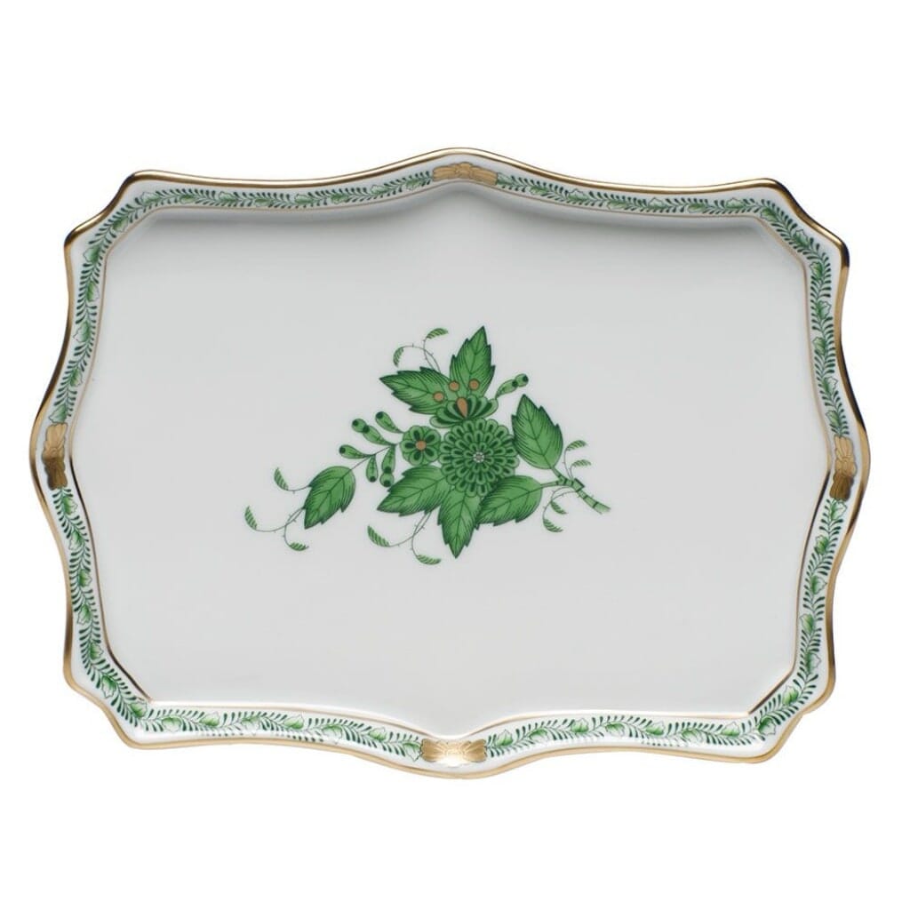 Herend Chinese Bouquet Small Tray Trays Herend Green 