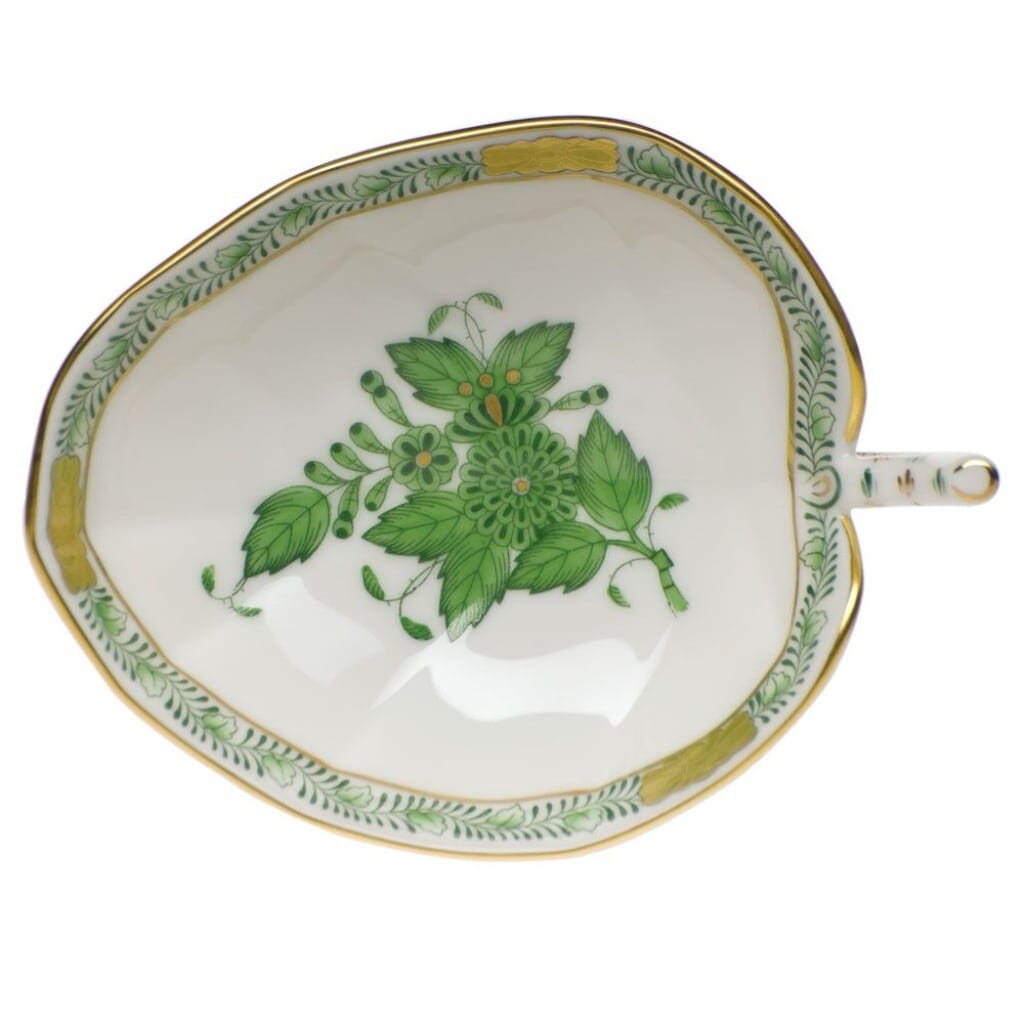 Herend Chinese Bouquet Leaf Tray Trays Herend Green 
