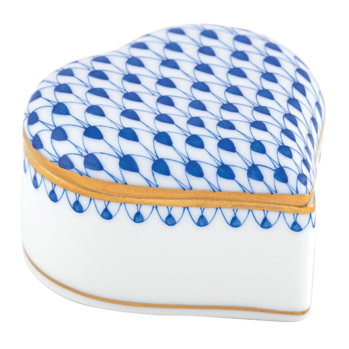 Herend Heart Box Figurines Herend Sapphire 