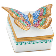 Herend Butterfly Box Figurines Herend Green 