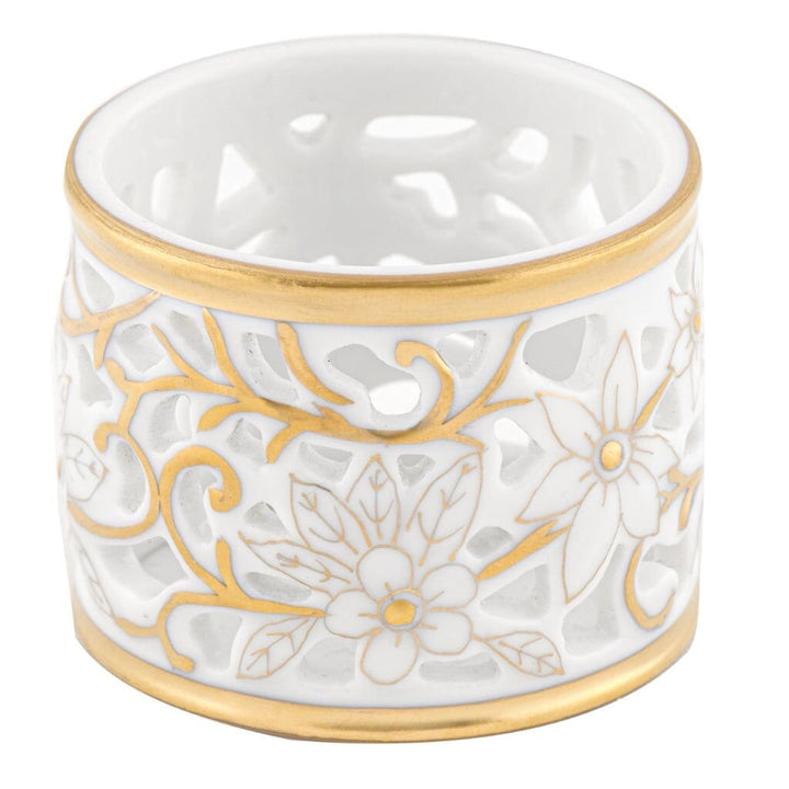 Herend Pierced Napkin Ring Napkin Rings Herend Gold and White 