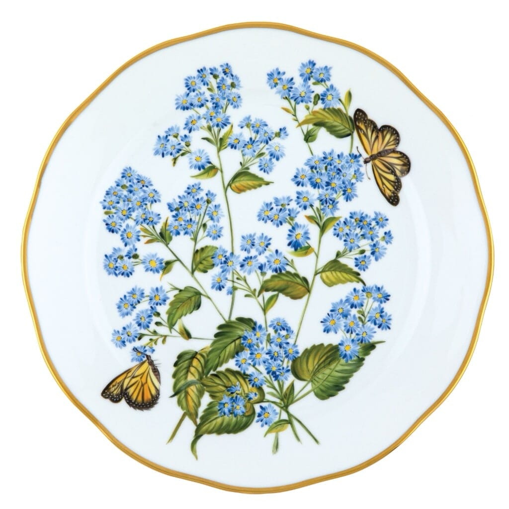 Herend American Wildflower Dinner Plate - Wood Aster Dinnerware Herend 
