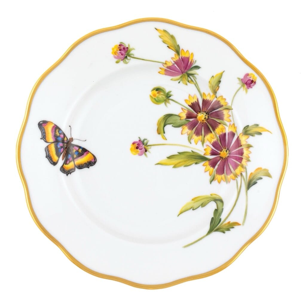 Herend American Wildflower Salad Plate - Indian Blanket Flower Dinnerware Herend 