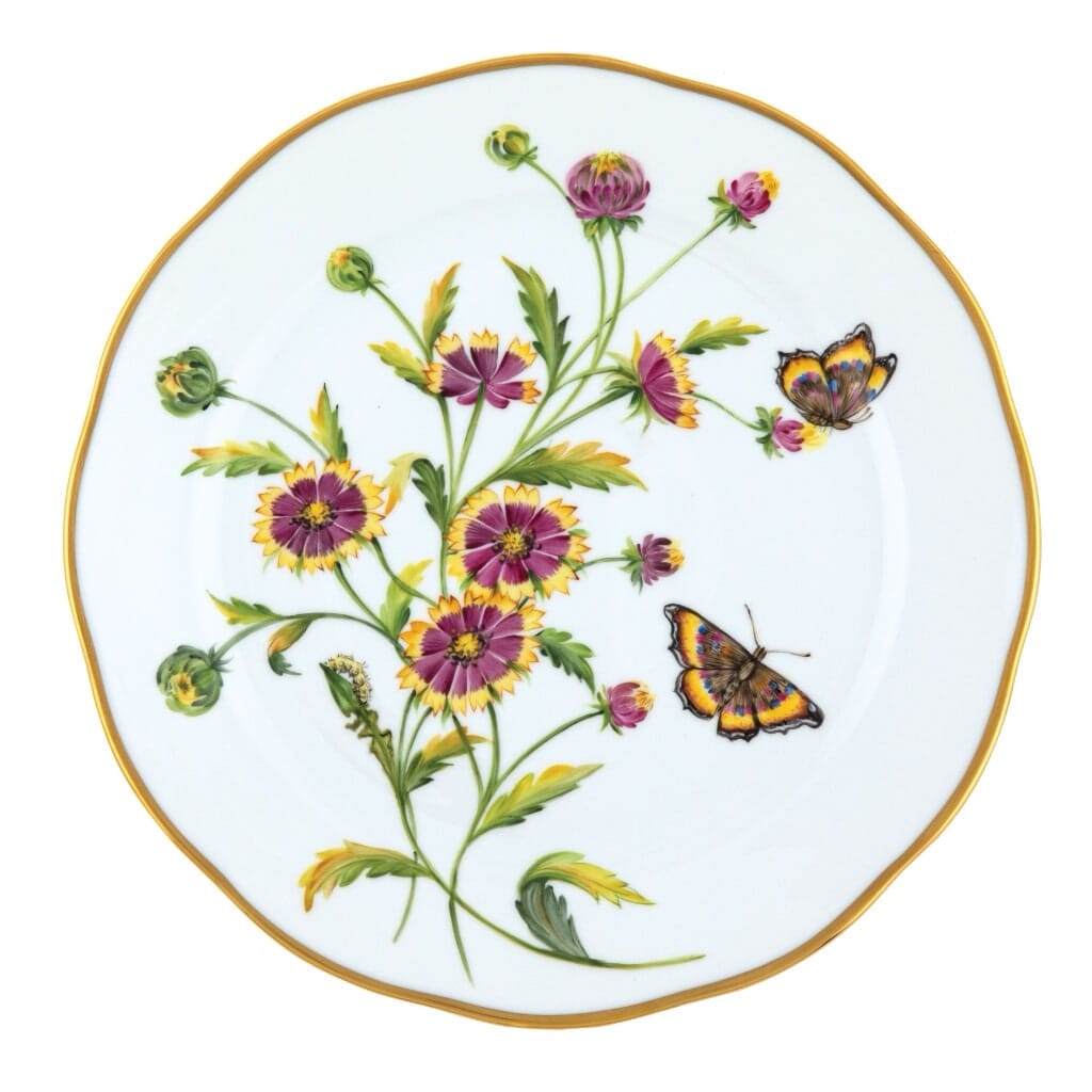 Herend American Wildflower Dinner Plate - Indian Blanket Flower Dinnerware Herend 