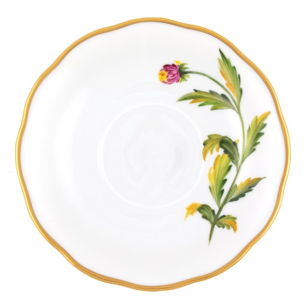 Herend American Wildflower Tea Saucer - Indian Blanket Flower Dinnerware Herend 