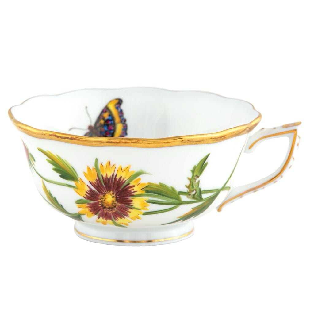 Herend American Wildflower Tea Cup - Indian Blanket Flower Dinnerware Herend 