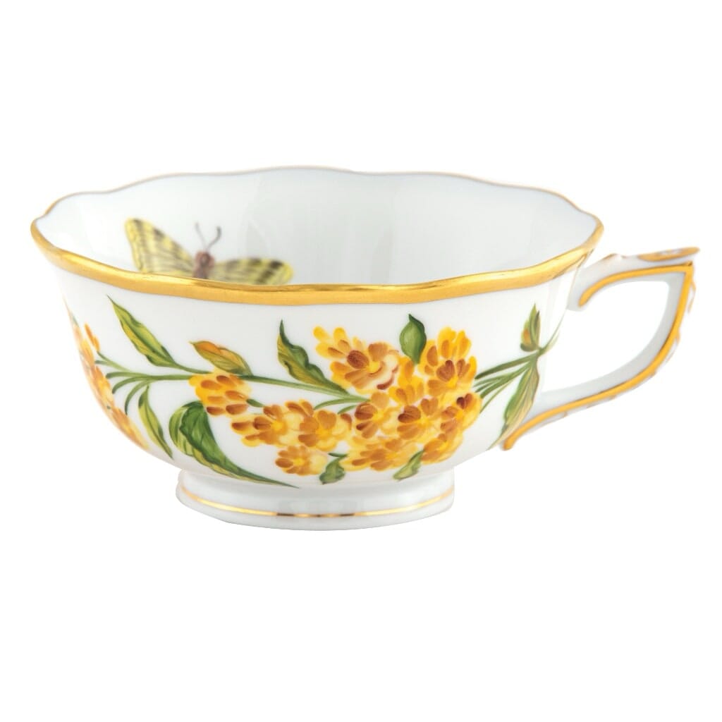 Herend American Wildflower Tea Cup - Butterfly Weed Dinnerware Herend 