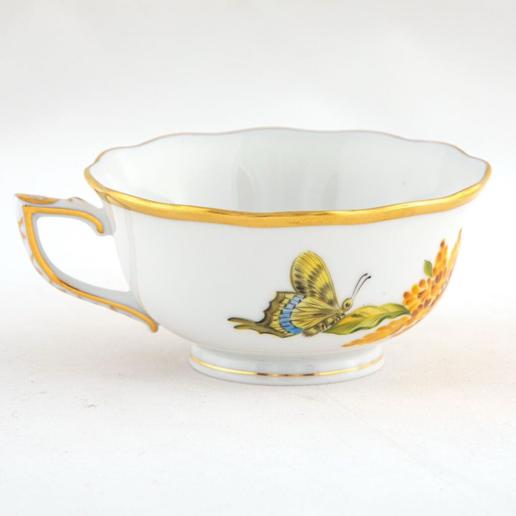 Herend American Wildflower Tea Cup - Butterfly Weed Dinnerware Herend 
