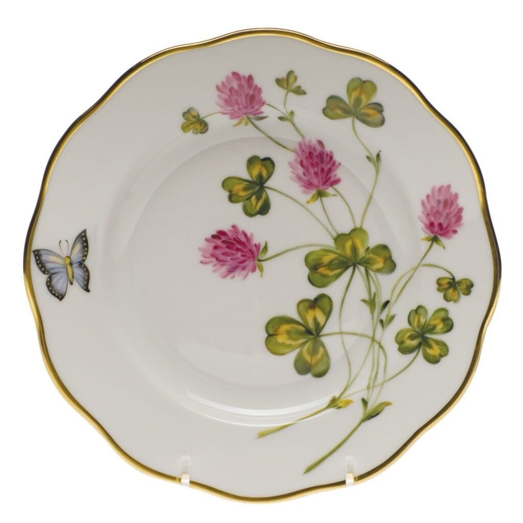 Herend American Wildflower Salad Plate - Red Clover Dinnerware Herend 