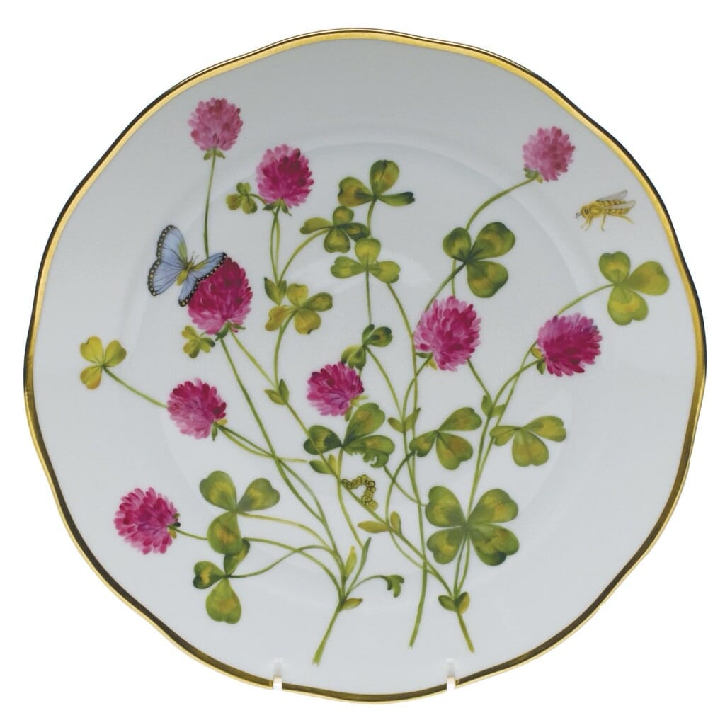 Herend American Wildflower Dinner Plate - Red Clover Dinnerware Herend 