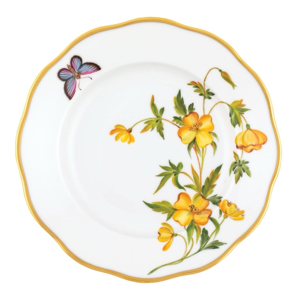 Herend American Wildflower Salad Plate - Evening Primrose Dinnerware Herend 